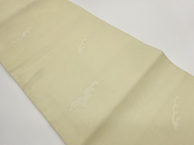 Gauze Nagoya obi with woven wave pattern